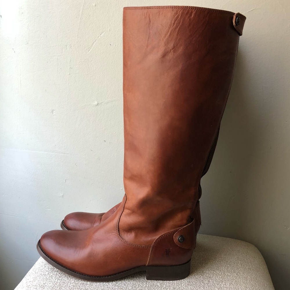 💠SOLD💠 Frye Melissa Extended Calf Back Zip Boots